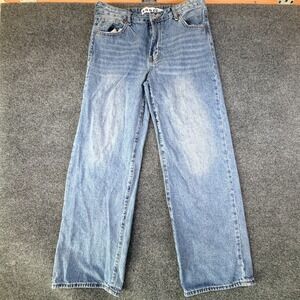 Song Jeans Women 33x30.5 Blue Denim Cotton Medium Wash Mid Rise‎ Straight Leg